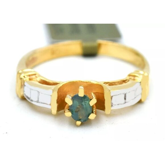 Genuine 0.28 Cts Alexandrite Ring 10k Yellow Gold - Picture 1 of 5